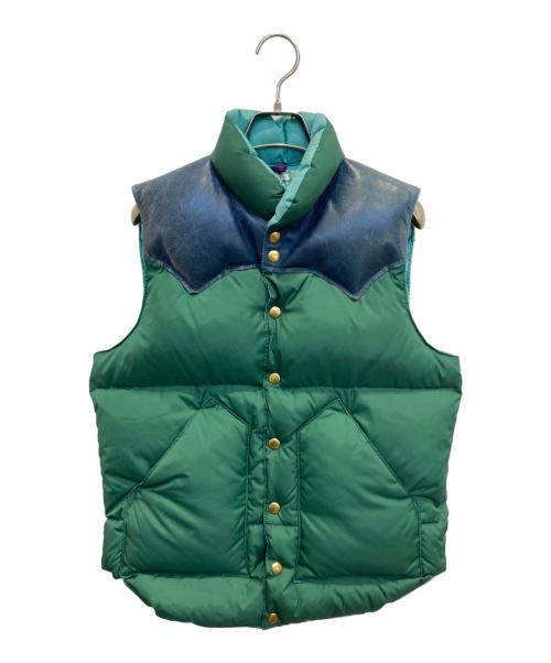 Rocky Mountain FeatherBed（ロッキーマウンテンフェザーベッド）Rocky Mountain Featherbed (ロッキーマウンテンフェザーベッド) WAREHOUSE (ウエアハウス) ダウンベスト グリーン サイズ:36の古着・服飾アイテム
