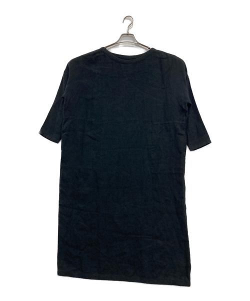 evam eva（エヴァムエヴァ）evam eva (エヴァムエヴァ) リネンワンピース ブラック サイズ:FREEの古着・服飾アイテム