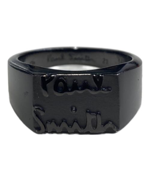PAUL SMITH（ポールスミス）PAUL SMITH (ポールスミス) Cropped Logo Ring ブラック サイズ:21号の古着・服飾アイテム