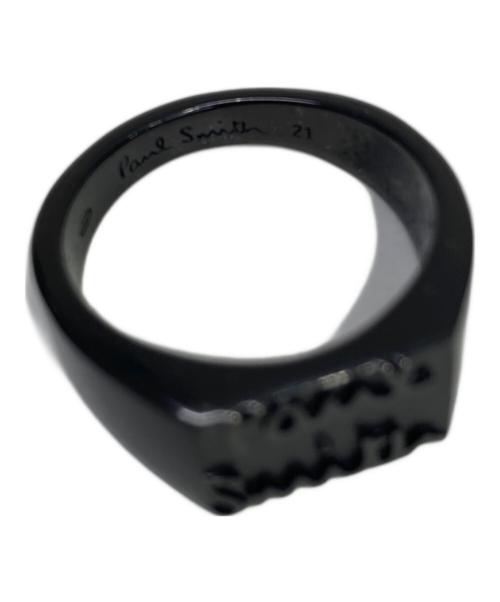 PAUL SMITH（ポールスミス）PAUL SMITH (ポールスミス) Cropped Logo Ring ブラック サイズ:21号の古着・服飾アイテム
