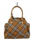 BURBERRY BLUE LABELバーバリーロンドンブルーレーベル）の古着「ノヴァチェックハンドバッグ」｜ブラウン