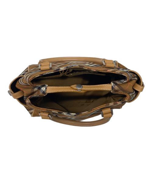 BURBERRY BLUE LABEL（バーバリー ブルー レーベル）BURBERRY BLUE LABEL (バーバリーロンドンブルーレーベル) ノヴァチェックハンドバッグ ブラウンの古着・服飾アイテム