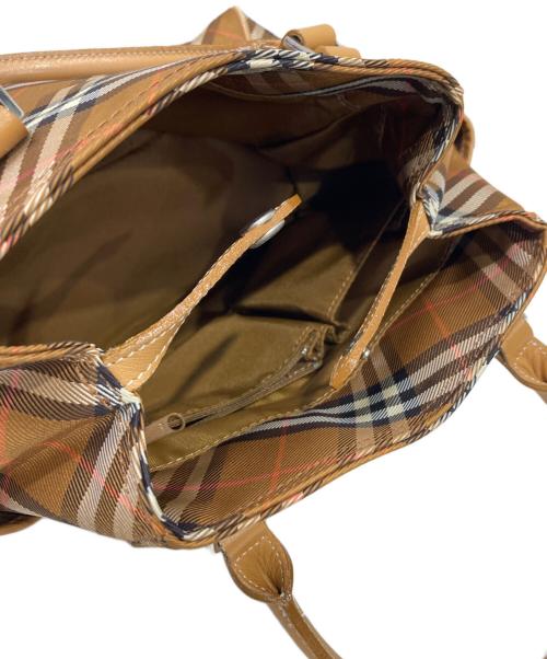 BURBERRY BLUE LABEL（バーバリー ブルー レーベル）BURBERRY BLUE LABEL (バーバリーロンドンブルーレーベル) ノヴァチェックハンドバッグ ブラウンの古着・服飾アイテム