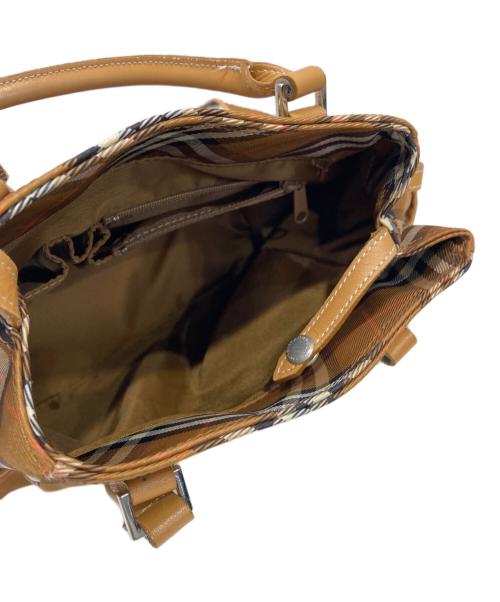 BURBERRY BLUE LABEL（バーバリー ブルー レーベル）BURBERRY BLUE LABEL (バーバリーロンドンブルーレーベル) ノヴァチェックハンドバッグ ブラウンの古着・服飾アイテム