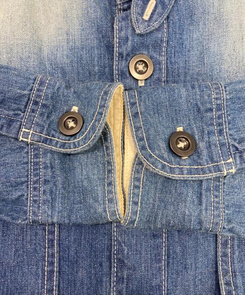 MOMOTARO JEANS（桃太郎ジーンズ）MOMOTARO JEANS (桃太郎ジーンズ) 出陣デニムワークシャツ インディゴ サイズ:40の古着・服飾アイテム