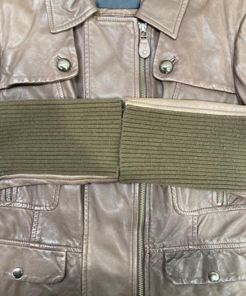 MAX&Co.（マックスアンドコー）MAX&Co. (マックスアンドコー) ラムレザージャケット ブラウン サイズ:US 10の古着・服飾アイテム