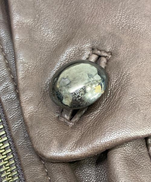 MAX&Co.（マックスアンドコー）MAX&Co. (マックスアンドコー) ラムレザージャケット ブラウン サイズ:US 10の古着・服飾アイテム