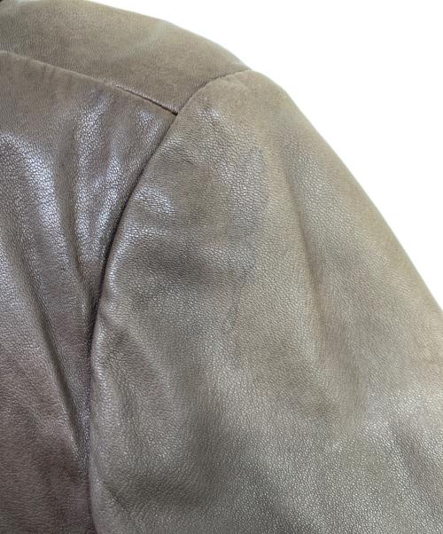 MAX&Co.（マックスアンドコー）MAX&Co. (マックスアンドコー) ラムレザージャケット ブラウン サイズ:US 10の古着・服飾アイテム