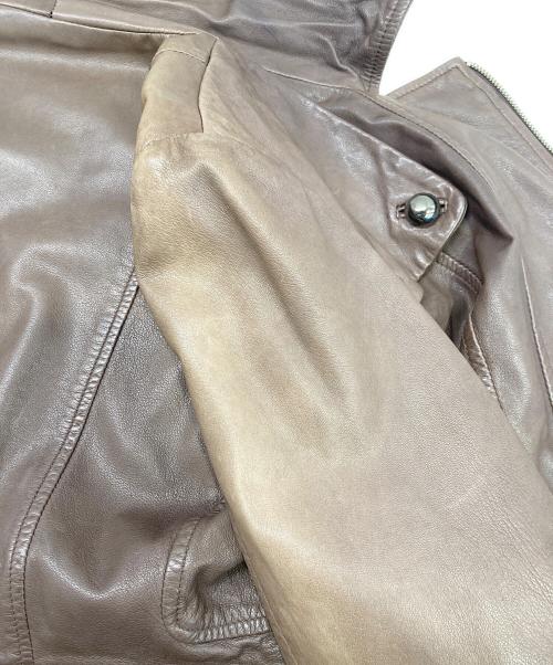 MAX&Co.（マックスアンドコー）MAX&Co. (マックスアンドコー) ラムレザージャケット ブラウン サイズ:US 10の古着・服飾アイテム