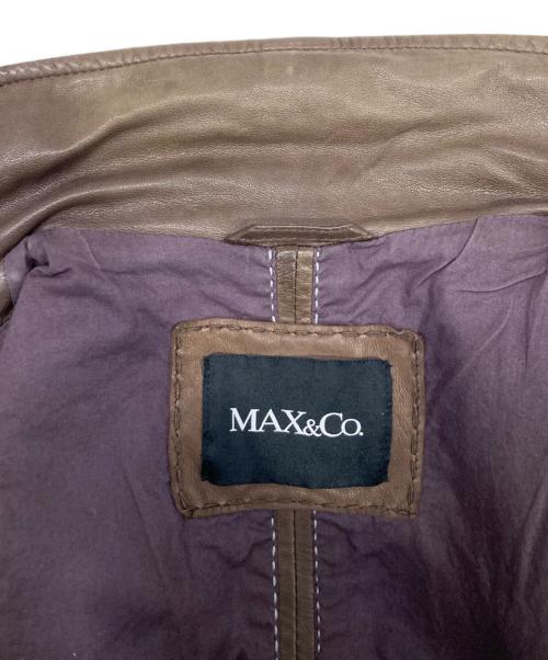 MAX&Co.（マックスアンドコー）MAX&Co. (マックスアンドコー) ラムレザージャケット ブラウン サイズ:US 10の古着・服飾アイテム