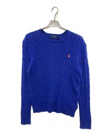 POLO RALPH LAUREN（ポロ・ラルフローレン）の古着「ケーブルニット」｜ブルー