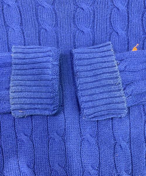 POLO RALPH LAUREN（ポロ・ラルフローレン）POLO RALPH LAUREN (ポロ・ラルフローレン) ケーブルニット ブルー サイズ:XSの古着・服飾アイテム