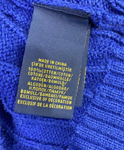 POLO RALPH LAUREN（ポロ・ラルフローレン）POLO RALPH LAUREN (ポロ・ラルフローレン) ケーブルニット ブルー サイズ:XSの古着・服飾アイテム