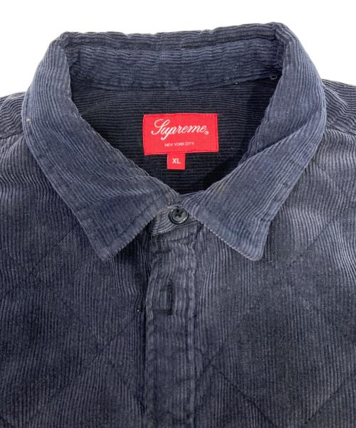 SUPREME（シュプリーム）SUPREME (シュプリーム) Quilted Corduroy Shirt ネイビー サイズ:XLの古着・服飾アイテム