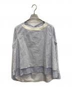 Y'sワイズ）の古着「ストライプブラウス」｜ブルー