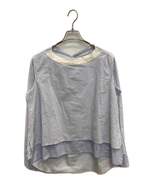 Y's（ワイズ）Y's (ワイズ) ストライプブラウス ブルー サイズ:1の古着・服飾アイテム