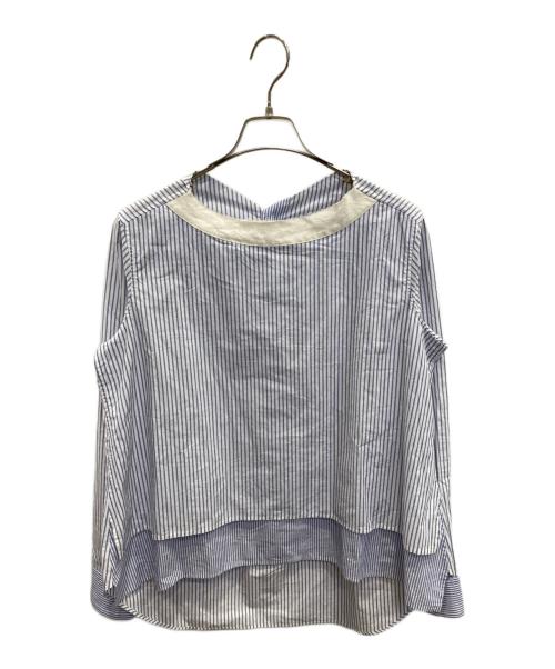 Y's（ワイズ）Y's (ワイズ) ストライプブラウス ブルー サイズ:1の古着・服飾アイテム