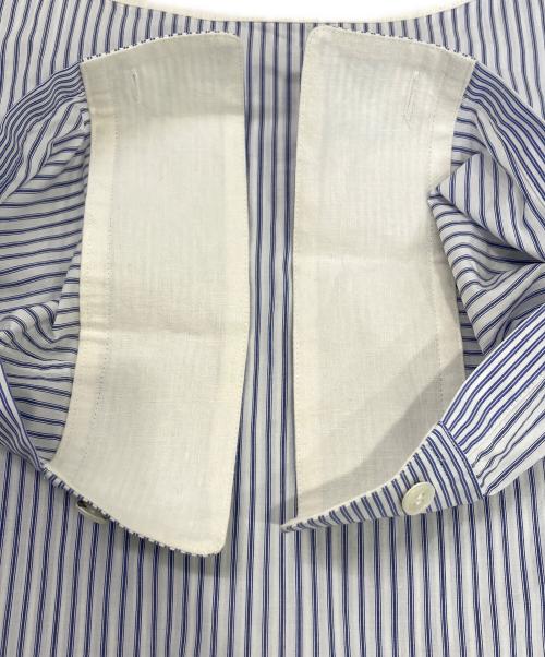 Y's（ワイズ）Y's (ワイズ) ストライプブラウス ブルー サイズ:1の古着・服飾アイテム