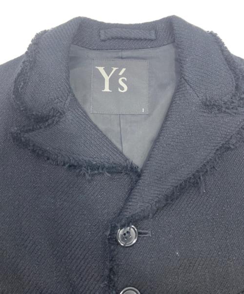 Y's（ワイズ）Y's (ワイズ) 裁ち切りフラップポケットジャケット ブラック サイズ:1の古着・服飾アイテム