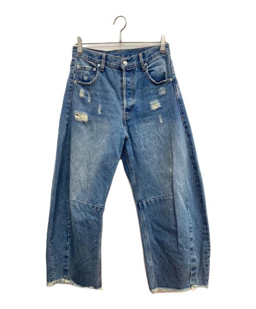 DOUDOU（ドゥドゥ）DOUDOU (ドゥドゥ) ダメージカーブデニム インディゴ サイズ:Mの古着・服飾アイテム