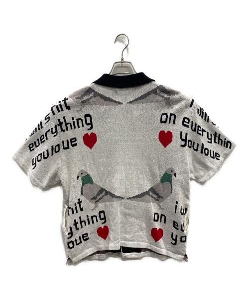 son of the cheese（（サノバチーズ））son of the cheese (（サノバチーズ）) ニットポロシャツ グレー サイズ:Sの古着・服飾アイテム