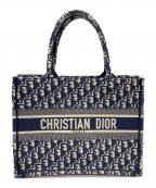 Christian Diorクリスチャン ディオール）の古着「オブリーク エンブロイダリー ブックトート」｜ネイビー