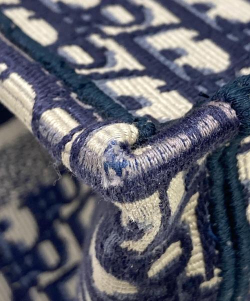 Christian Dior（クリスチャン ディオール）Christian Dior (クリスチャン ディオール) オブリーク エンブロイダリー ブックトート  ネイビーの古着・服飾アイテム