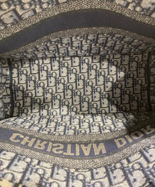 Christian Dior（クリスチャン ディオール）Christian Dior (クリスチャン ディオール) オブリーク エンブロイダリー ブックトート  ネイビーの古着・服飾アイテム