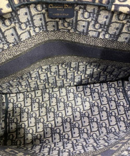 Christian Dior（クリスチャン ディオール）Christian Dior (クリスチャン ディオール) オブリーク エンブロイダリー ブックトート  ネイビーの古着・服飾アイテム