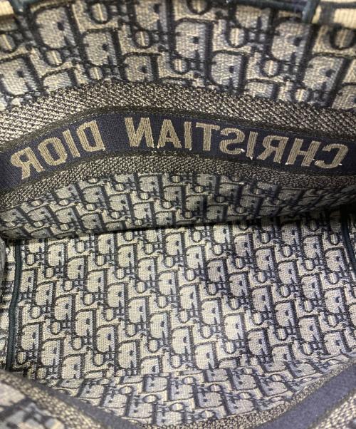 Christian Dior（クリスチャン ディオール）Christian Dior (クリスチャン ディオール) オブリーク エンブロイダリー ブックトート  ネイビーの古着・服飾アイテム