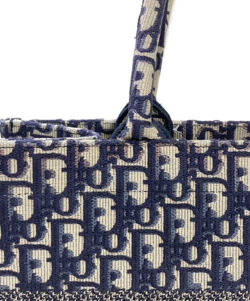 Christian Dior（クリスチャン ディオール）Christian Dior (クリスチャン ディオール) オブリーク エンブロイダリー ブックトート  ネイビーの古着・服飾アイテム