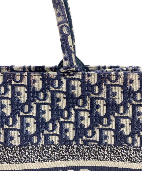 Christian Dior（クリスチャン ディオール）Christian Dior (クリスチャン ディオール) オブリーク エンブロイダリー ブックトート  ネイビーの古着・服飾アイテム