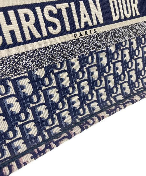 Christian Dior（クリスチャン ディオール）Christian Dior (クリスチャン ディオール) オブリーク エンブロイダリー ブックトート  ネイビーの古着・服飾アイテム