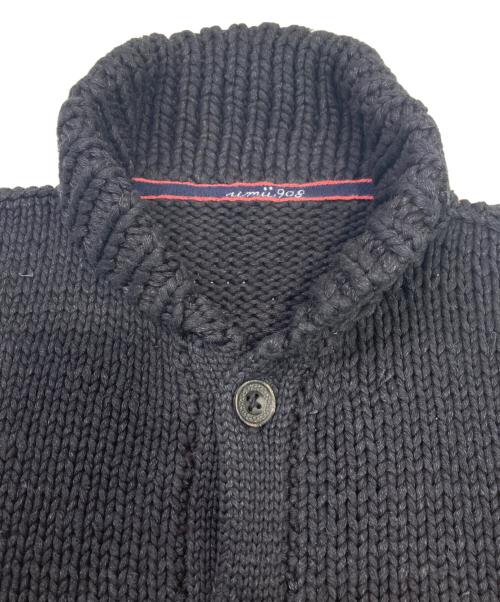 umii 908（ウミキューゼロハチ）umii 908 (ウミキューゼロハチ) ショールカラーカーディガン ネイビー サイズ:4の古着・服飾アイテム