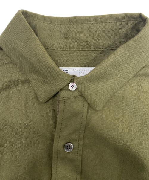 sacai（サカイ）sacai (サカイ) Nylon Twill Cotton Shirt オリーブ サイズ:3の古着・服飾アイテム