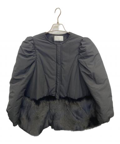 CELFORD エコファーコンビジャケット ブラック 36 中古・古着通販】CELFORD (セルフォード) エコファーコンビブルゾン