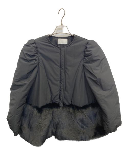 CELFORD（セルフォード）CELFORD (セルフォード) エコファーコンビブルゾン ブラック サイズ:36の古着・服飾アイテム