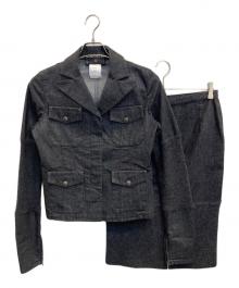 CHANEL（シャネル）の古着「ニット切替デニムセットアップ」｜インディゴ