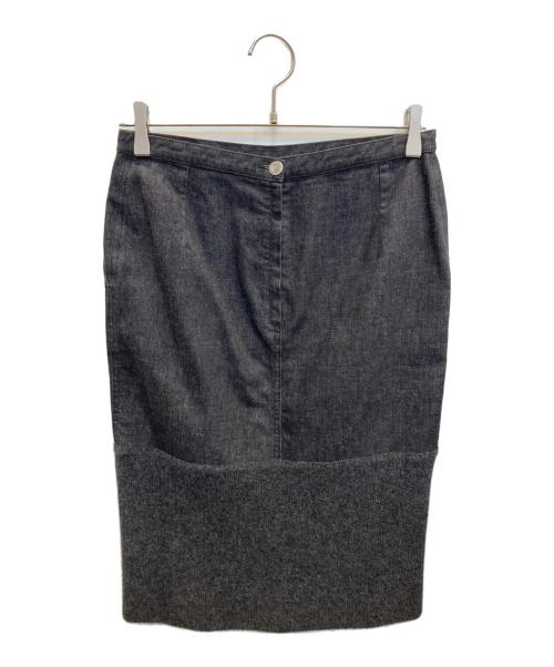 CHANEL（シャネル）CHANEL (シャネル) ニット切替デニムセットアップ インディゴ サイズ:38の古着・服飾アイテム
