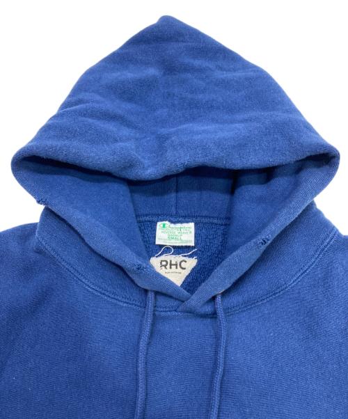 Champion（チャンピオン）Champion (チャンピオン) RHC Ron Herman (アールエイチシー ロンハーマン) ダメージ加工プルオーバーパーカー ブルー サイズ:Sの古着・服飾アイテム