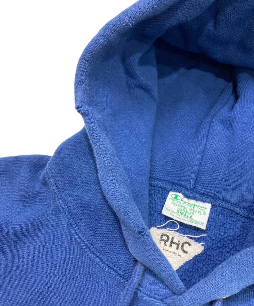 Champion（チャンピオン）Champion (チャンピオン) RHC Ron Herman (アールエイチシー ロンハーマン) ダメージ加工プルオーバーパーカー ブルー サイズ:Sの古着・服飾アイテム