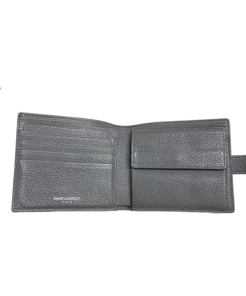 Yves Saint Laurent（イヴサンローラン）Yves Saint Laurent (イヴサンローラン) 2つ折り財布 グレーの古着・服飾アイテム