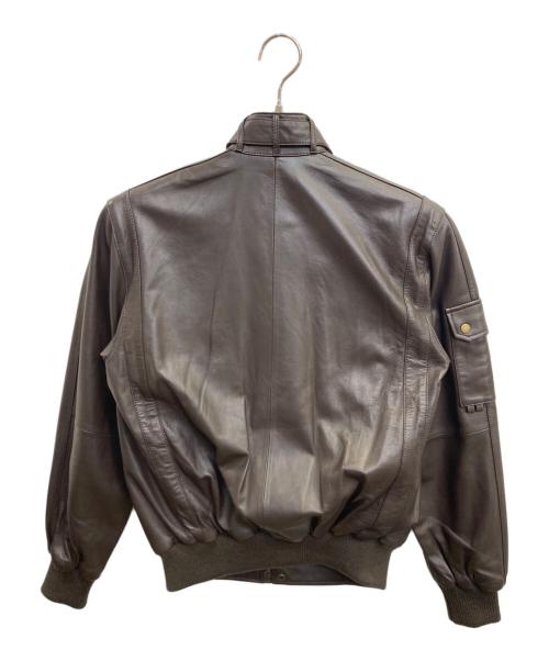 adidas（アディダス）adidas (アディダス) ラムレザーシングルライダースジャケット ブラウン サイズ:XSの古着・服飾アイテム