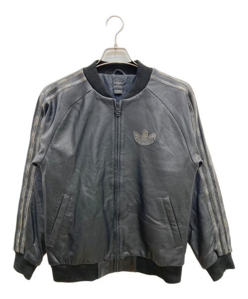 adidas（アディダス）adidas (アディダス) パンチングレザージャケット ブラック サイズ:XSの古着・服飾アイテム