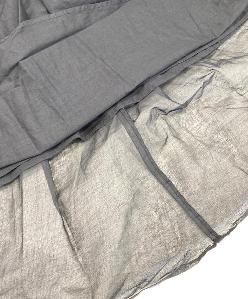 MARILYN MOON（マリリンムーン）MARILYN MOON (マリリンムーン) sheer starched cotton gather blouse ブラック サイズ:Fの古着・服飾アイテム