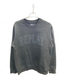 REPLAY（リプレイ）の古着「ロゴプリントスウェット」｜ブラック