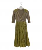 BORDERS at BALCONYボーダーズアットバルコニー）の古着「BALLERINA MAXI DRESS」｜オリーブ