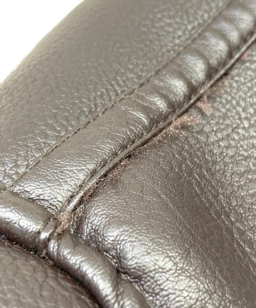 GUESS（ゲス）GUESS (ゲス) フェイクムートンジャケット ブラウン サイズ:Lの古着・服飾アイテム