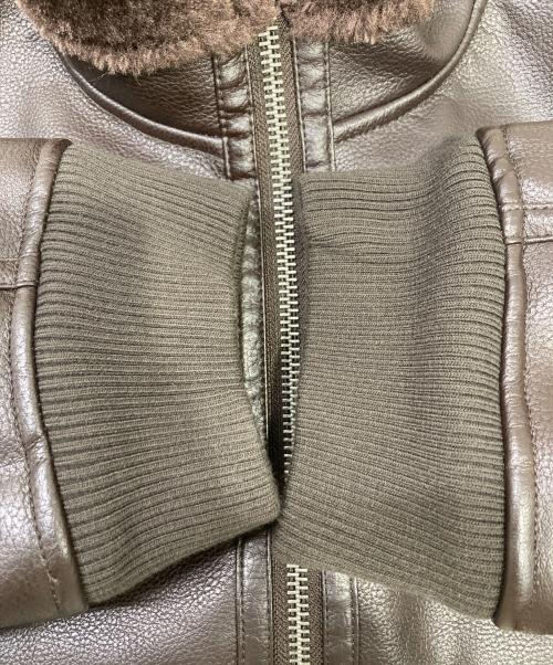 GUESS（ゲス）GUESS (ゲス) フェイクムートンジャケット ブラウン サイズ:Lの古着・服飾アイテム