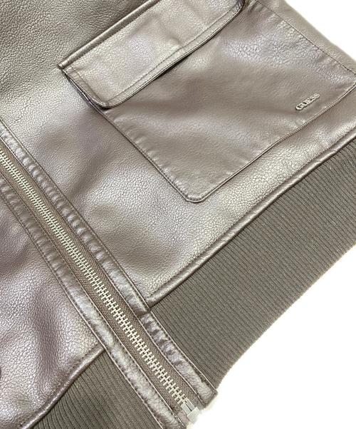 GUESS（ゲス）GUESS (ゲス) フェイクムートンジャケット ブラウン サイズ:Lの古着・服飾アイテム